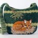 Felted handbag, purse Sleeping Fox