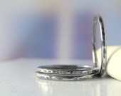Sterling Silver Ring. Hammered. Oxidized. Stack-able. 14 gauge. -One-