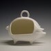 White Salt Pig - mexican style piggy bank