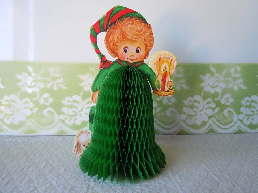Get 40% OFF Vintage 1980 Christmas Decoration Bell Beistle Honeycomb Table Centerpiece