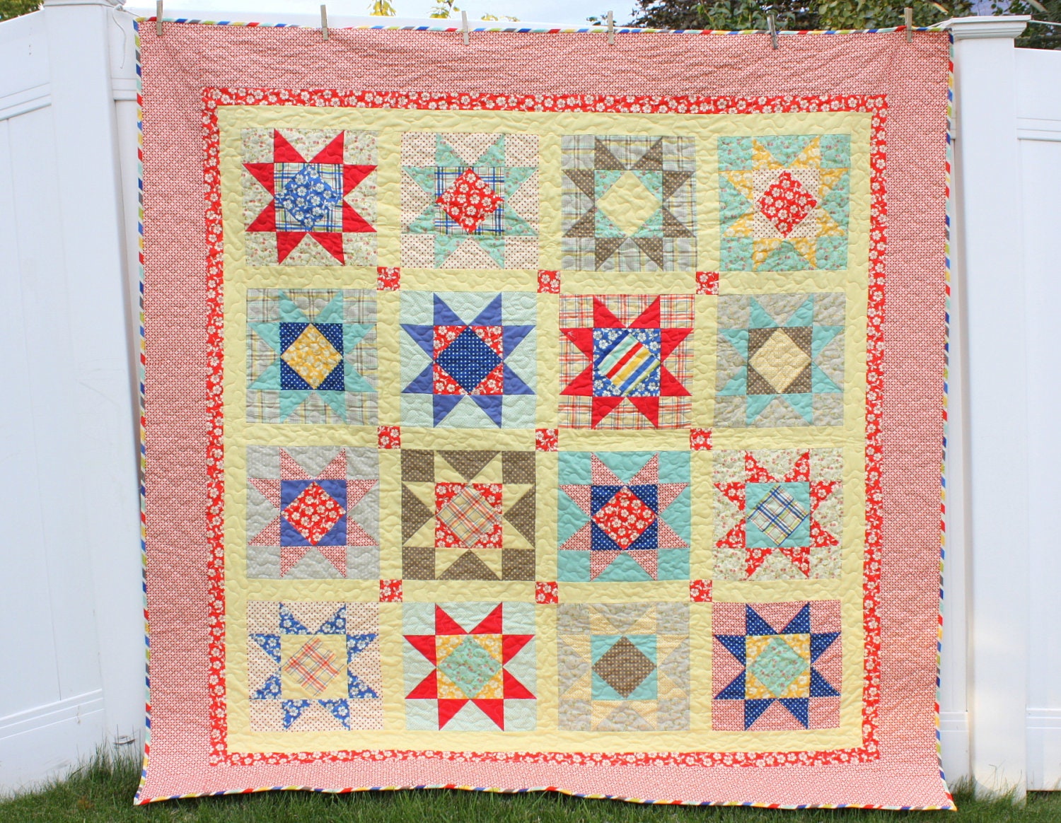 Seaside Stars Quilt Pattern PDF
