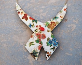 Bow Tie Collar Necklace - Garden Floral Recycled Tin - Views from a Tin Collection