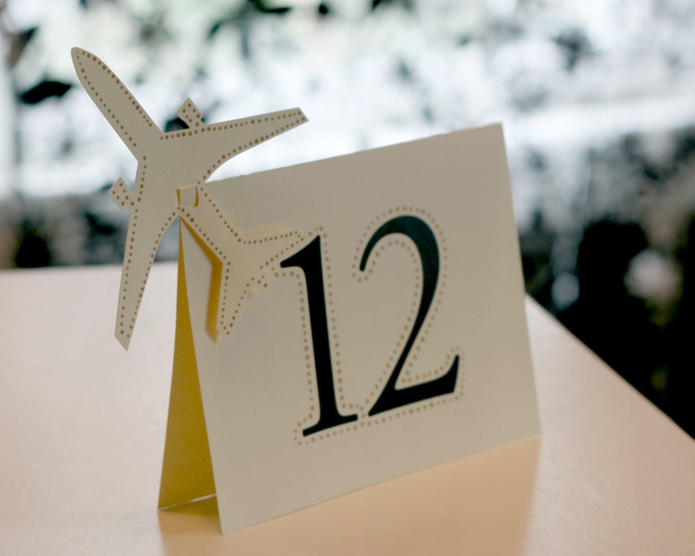 Airplane Table Numbers
