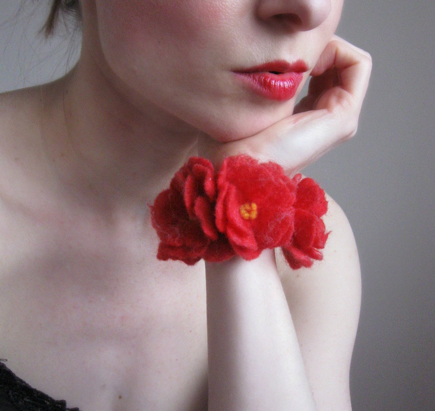 Felt Choker-Hand felted From Merino Wool
