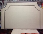 Oatmeal and Chocolate - Queen Size Upholstered Headboard