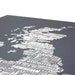 British Isles Type Map in Sheer Slate - decorative screen print