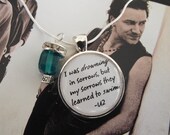 I was drowning in sorrows, but my sorrows they learned to swim- U2- buy two get one free- 16" or 18" snake chain- READY TO SHIP