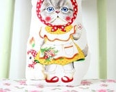 Cat Vintage Style Paper Doll / Cat cloth doll
