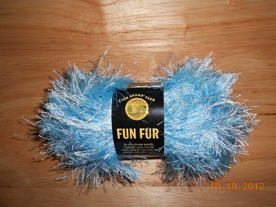 Eyelash Yarn Fun Fur Lion Brand Yarn by LeNidDuMerleHandKnit