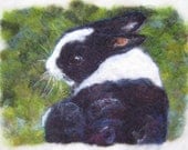 11 x 17" Custom Needle Felted Pet Portrait to Frame