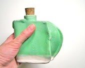 Matte Celadon Flask with Natural Cork