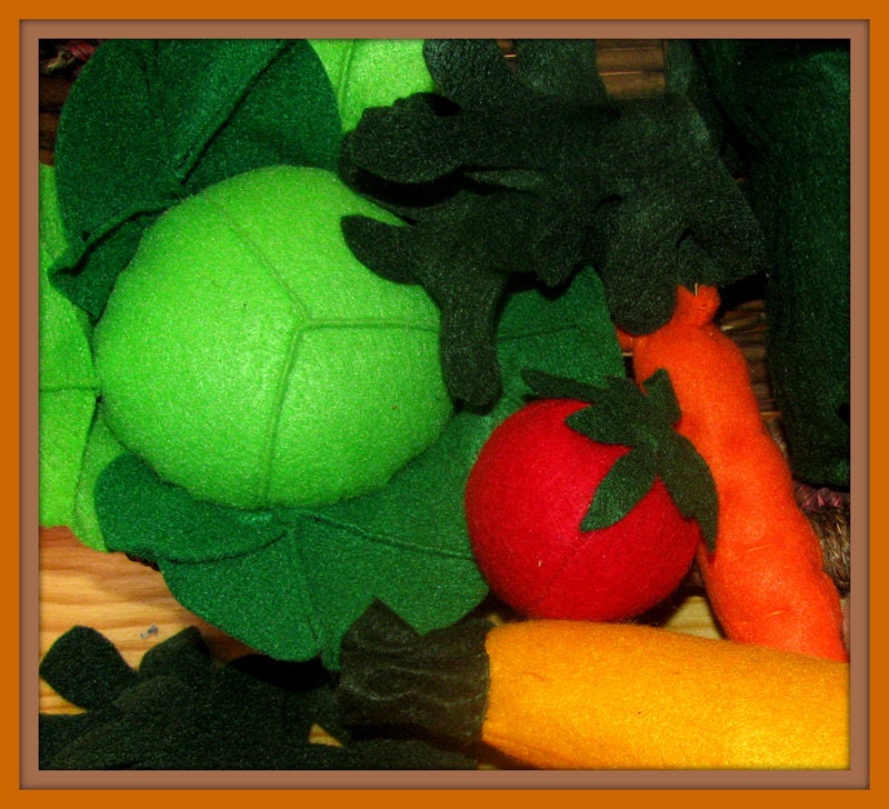 The Ultimate Vegetable felt play food collection