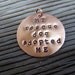 Custom Hand stamped charm in copper tasty tag  1 inch one charm
