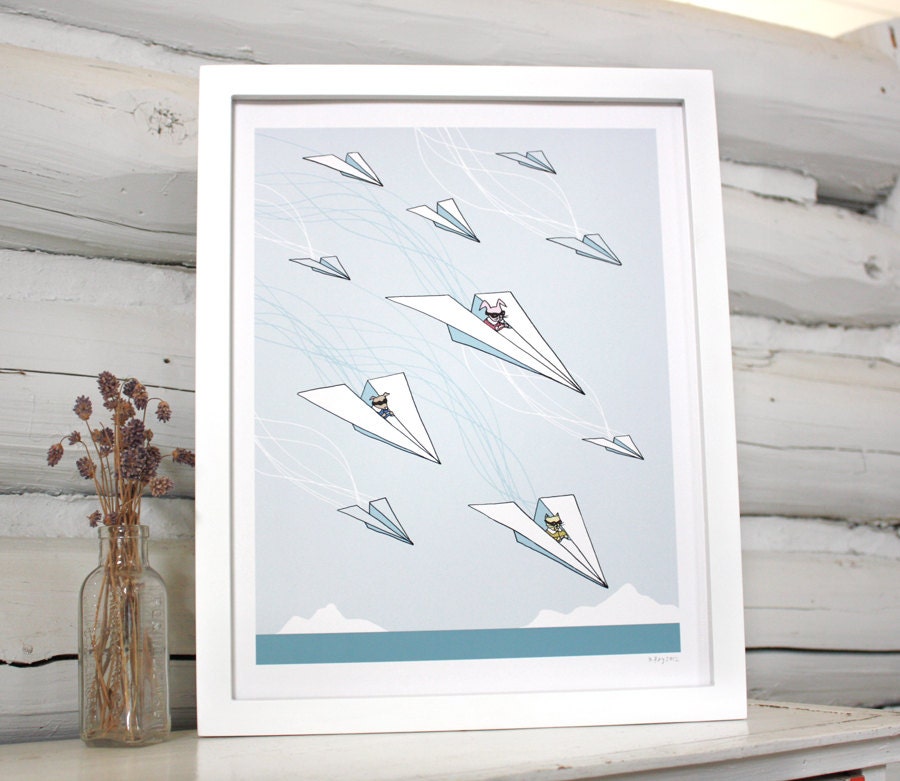 Nursery Art - Paper Airplane Air Force