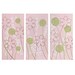 Baby Girl Nursery Wall Art - Pink and Green Nursery - Textured Flower Painting Canvas Art Decor - Medium 32X20 Triptych - MADE TO ORDER