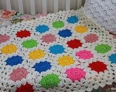 colorful Baby Blanket / Throw for your home decor / granny squares