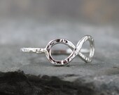 Infinity Knot Ring - Eco Friendly Sterling Silver  - Rustic Jewellery - Promise Ring - Best Friends - Wedding - Anniversary