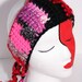 Beautiful and Funky - Hand Crocheted ART Headband - Head Wrap - Pink Punk