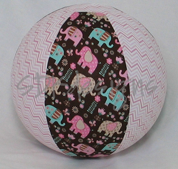 Balloon Ball Toy - Elephants and Pink Chevron