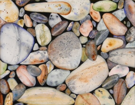 River Rocks 8 Original Watercolor