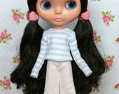 Extra long sleeved t-shirt for Blythe (no. 690)