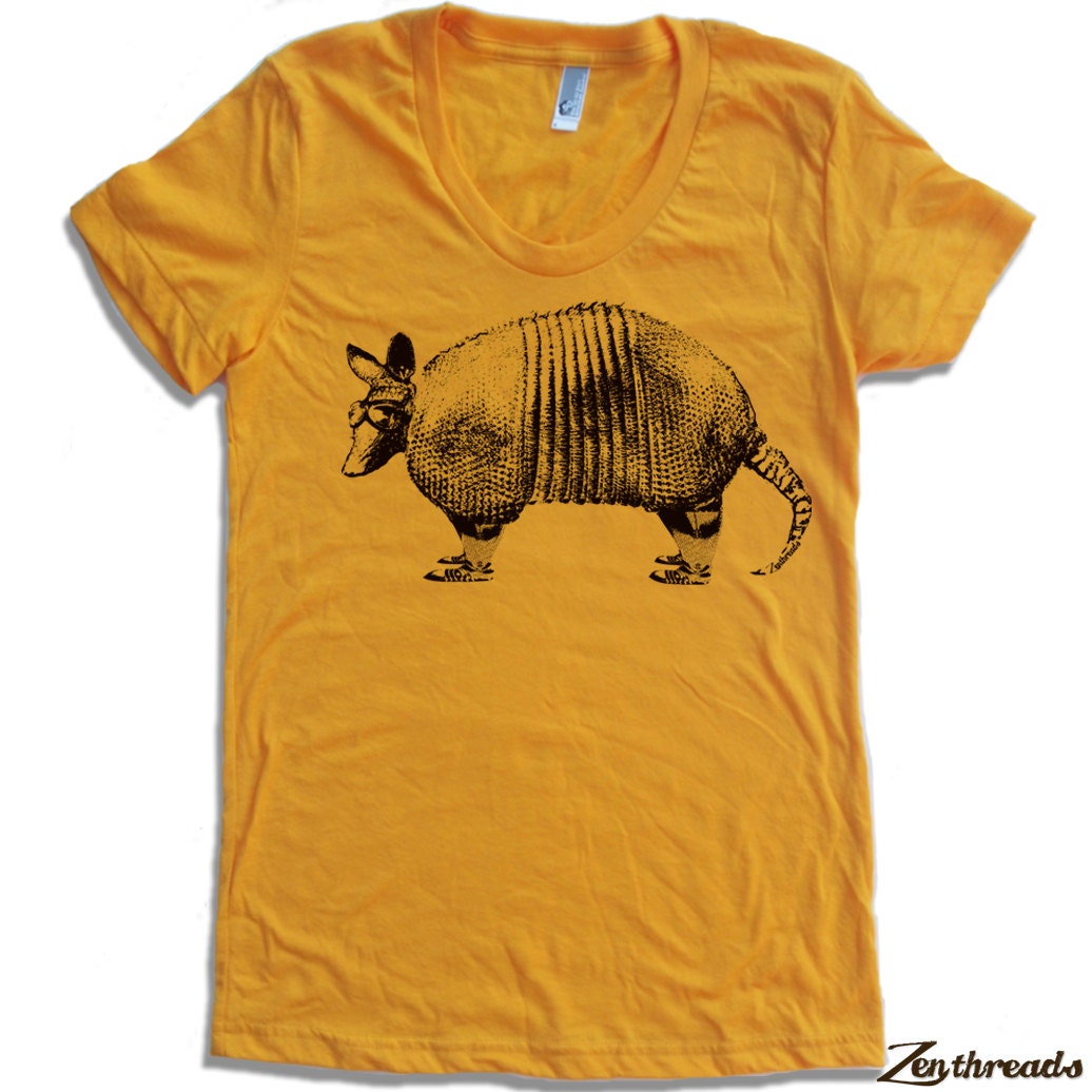 Womens ARMADILLO  T-Shirt american apparel S M L XL (16 Colors Available)