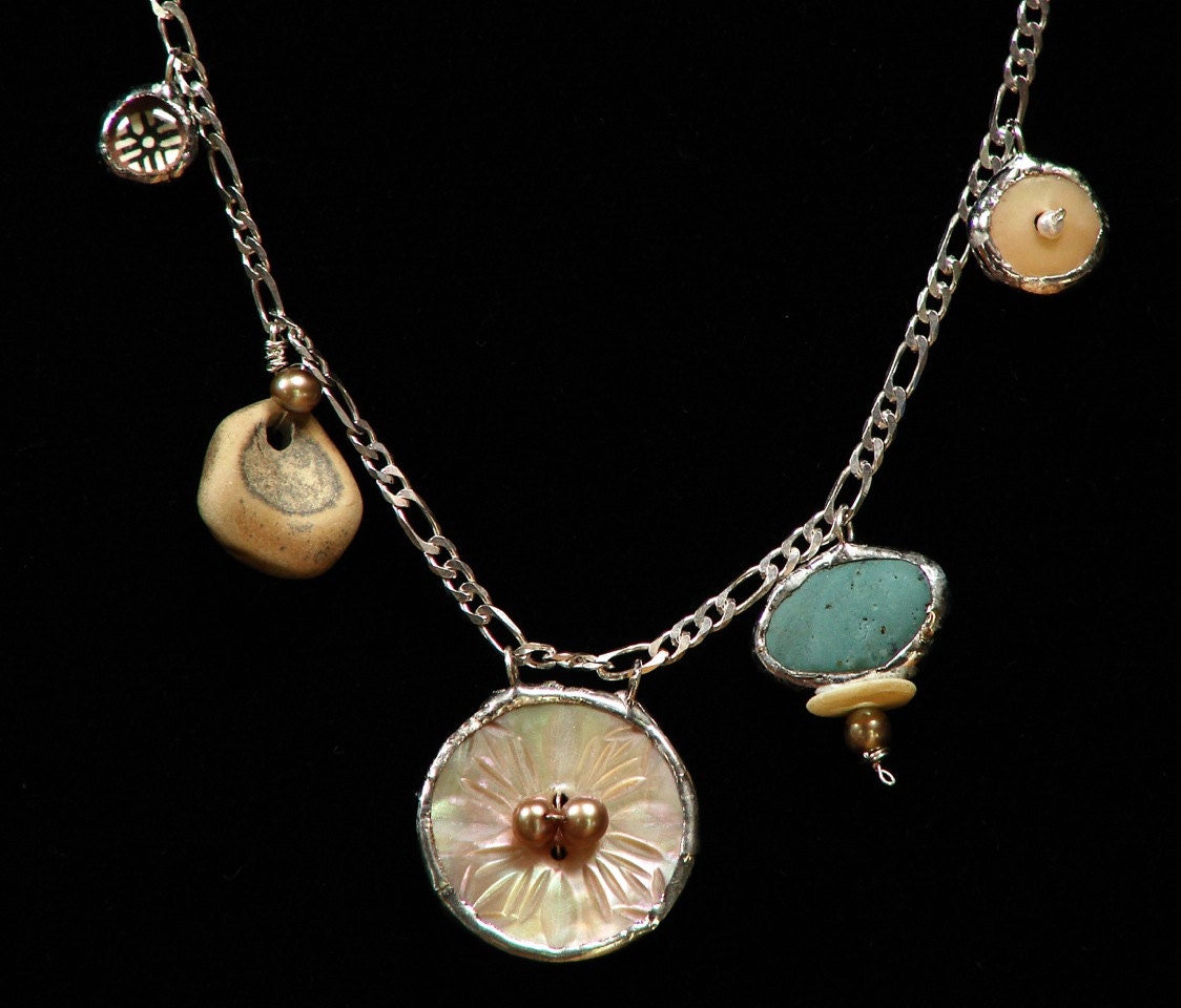 Sterling Chain Necklace with Silver Solder Charms