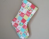 Patchwork Christmas Stocking - Quilted