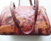 happy cyber monday sale vintage ileather distressed animal ethnic hawaii speedy  bag