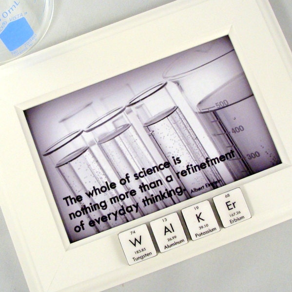 Chemistry Frame Periodic Table Unisex Personalized Sign - 4 Tiles