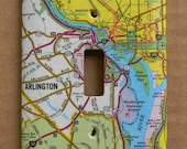 Washington D C Arlington Alexandria Virginia Road Map Light Switch Plate Cover