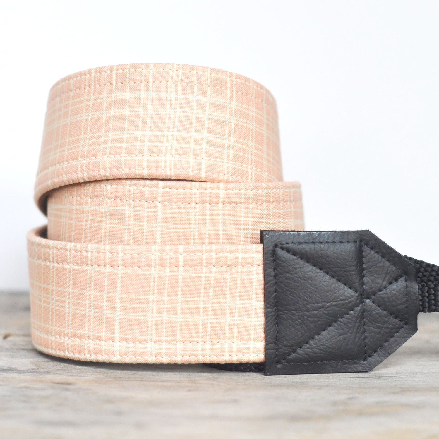 MADE TO ORDER - Camera Strap - Peachy Plaid