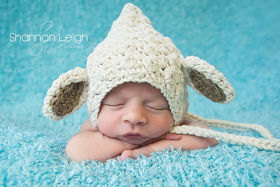 Lamb Knit Hat, Baby Halloween Costume, Costumes, baby boy hat, bay girl hat, hat for photos, Newborn Photography Prop