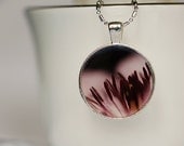 Resin photo pendant - Purple Rhapsody - 1 inch wearable flower photography art botanical photo