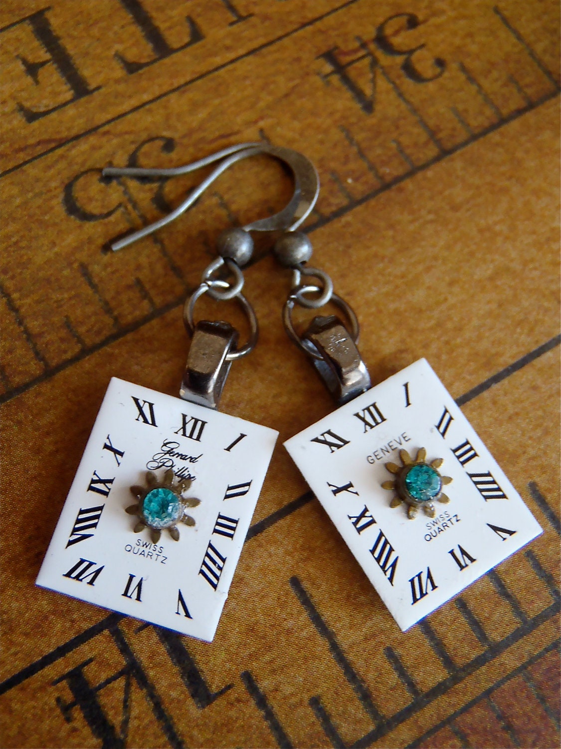 Steampunk Earrings - Time piece - Steampunk watch parts - Repurposed art