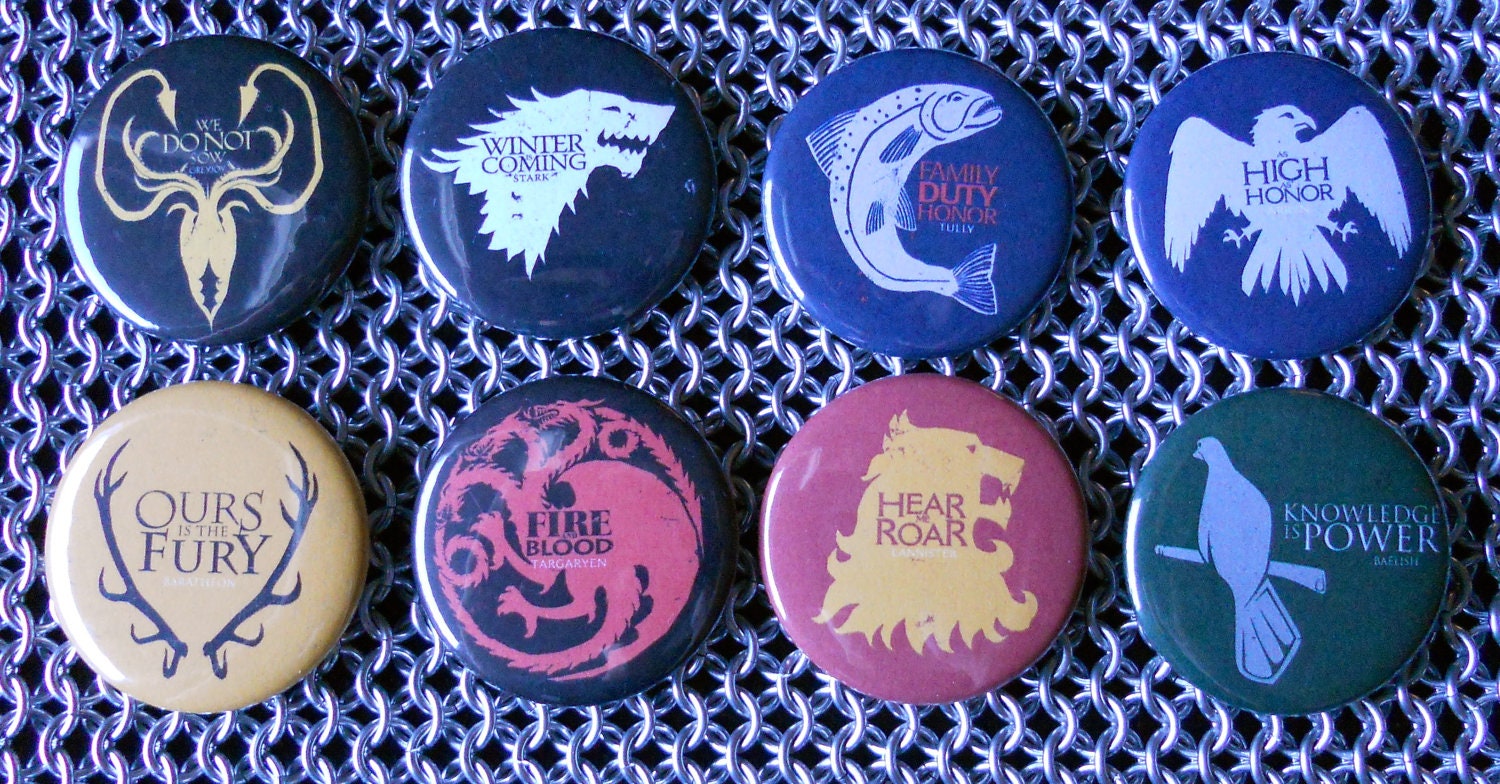 Game of Thrones House Sigils (button)