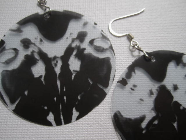 Ink Splotch X ray Earrings
