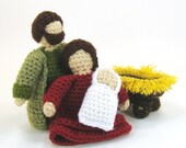Easter Nativity Set Christmas Holiday Playscape Toy Mary, Joseph, baby Jesus, and Manger Crochet Pattern PDF INSTANT DOWNLOAD