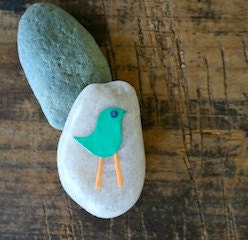 Story Stone - Green Bird