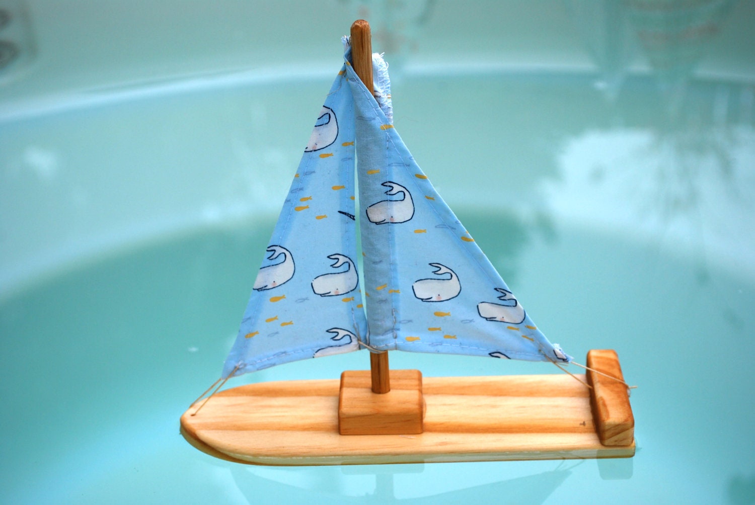 Whales and Fishies Sailboat