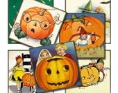 Digital Scrapbook -  Vintage Halloween - Ephemera - 2 inch squares - Collage Sheet 3