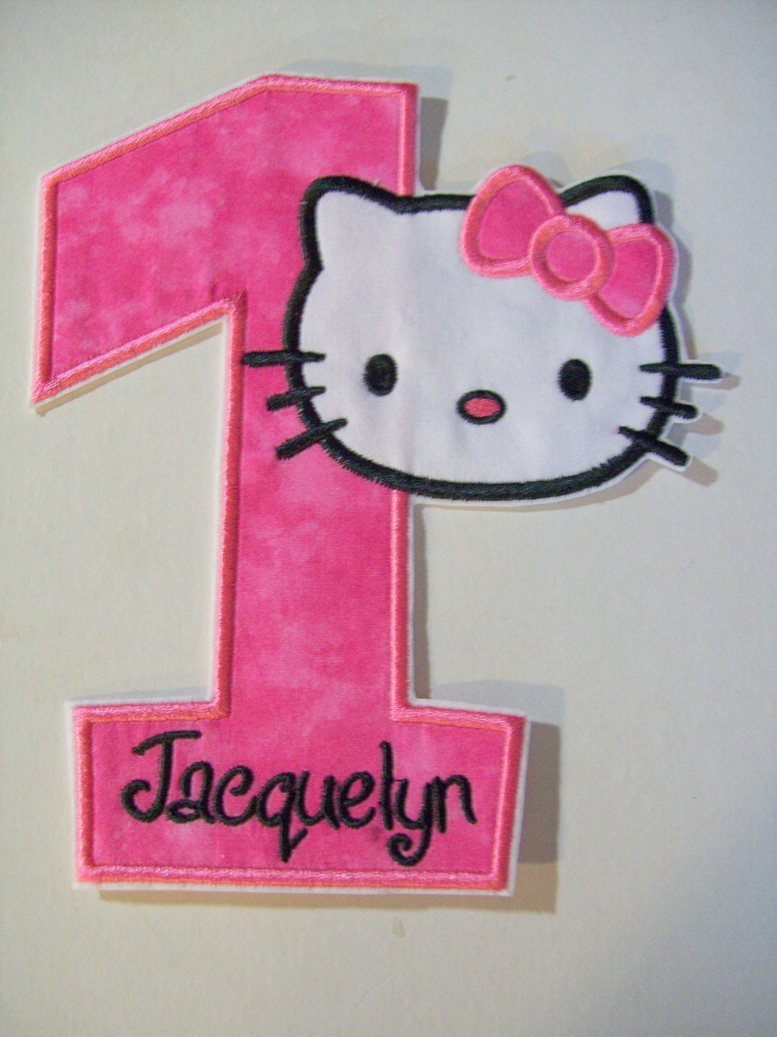 Iron On Applique - Howdy Kitty Kat Birthday Number  4565645HKK