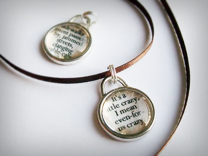 CUSTOM Text Glass Cab Pendants