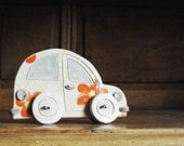 Ceramic Flower-Car on Wheels for Your Home - Home Decor - lofficina