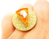 Kawaii Ring Miniature Food Jewelry Eat Cheesecake