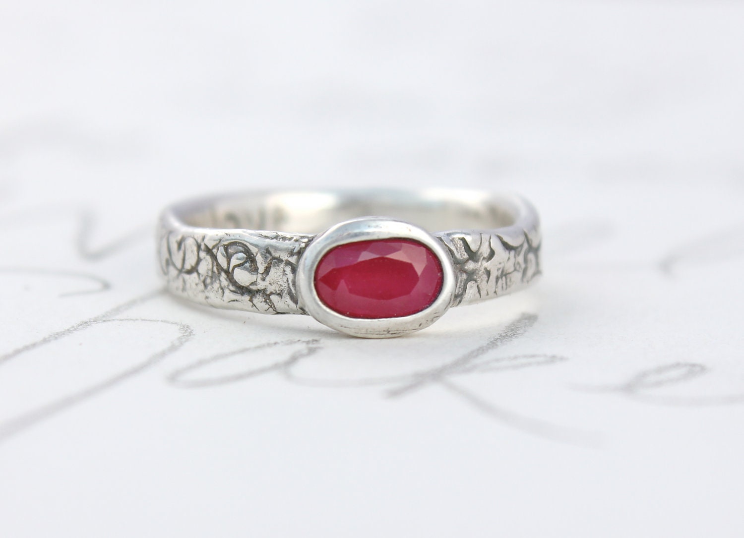 ruby engagement ring . fair trade gemstone ring . alternative engagement ring . oval solitaire ring size 6 ready to ship