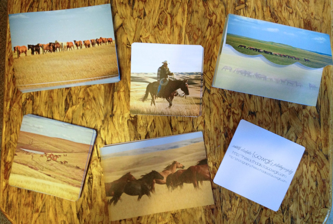 South Dakota Cowgirl Greeting Cards (5x7)