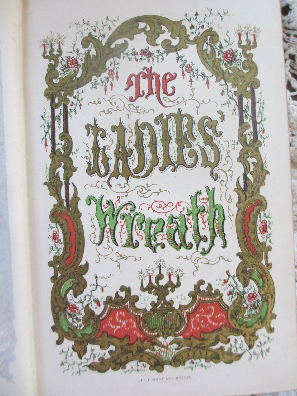 The Ladies Wreath A Souvenir For All Seasons Gift Presentation Book 1855 Antique