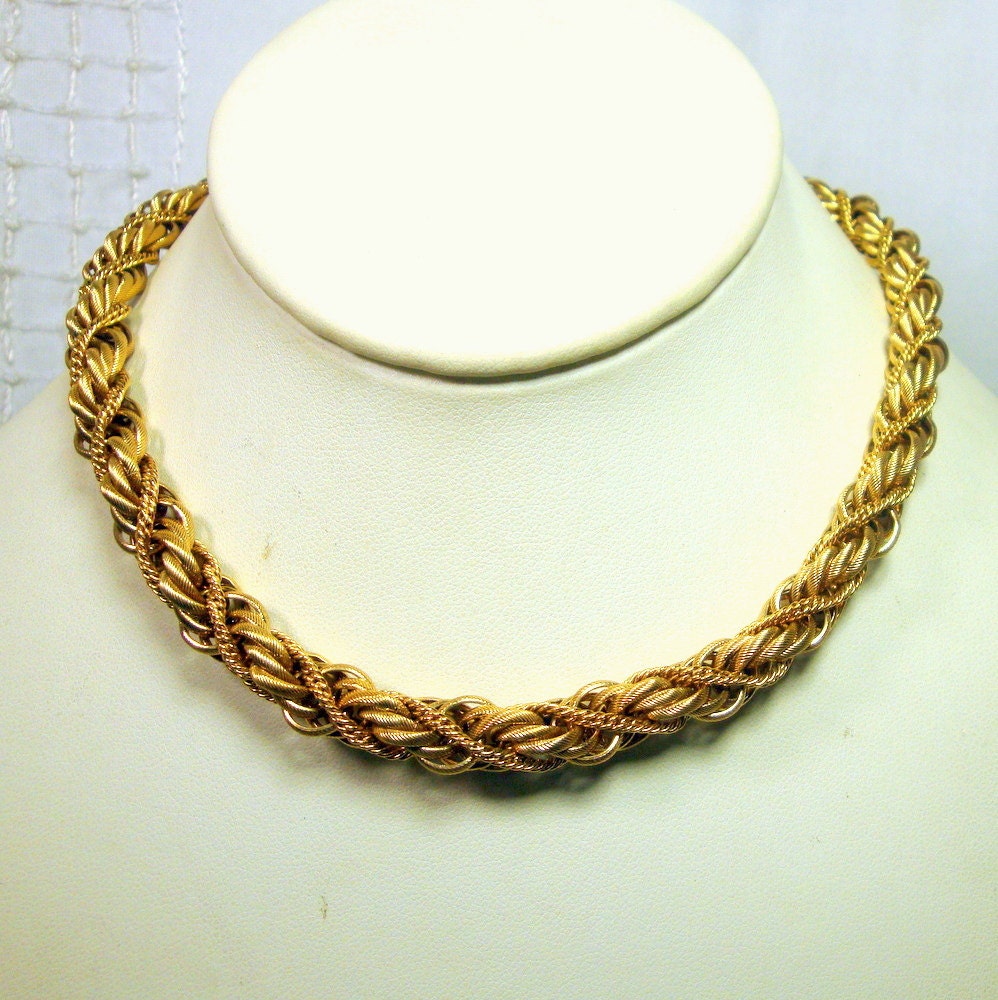 Thick Gold Chain Necklace by VintageStarrBeads