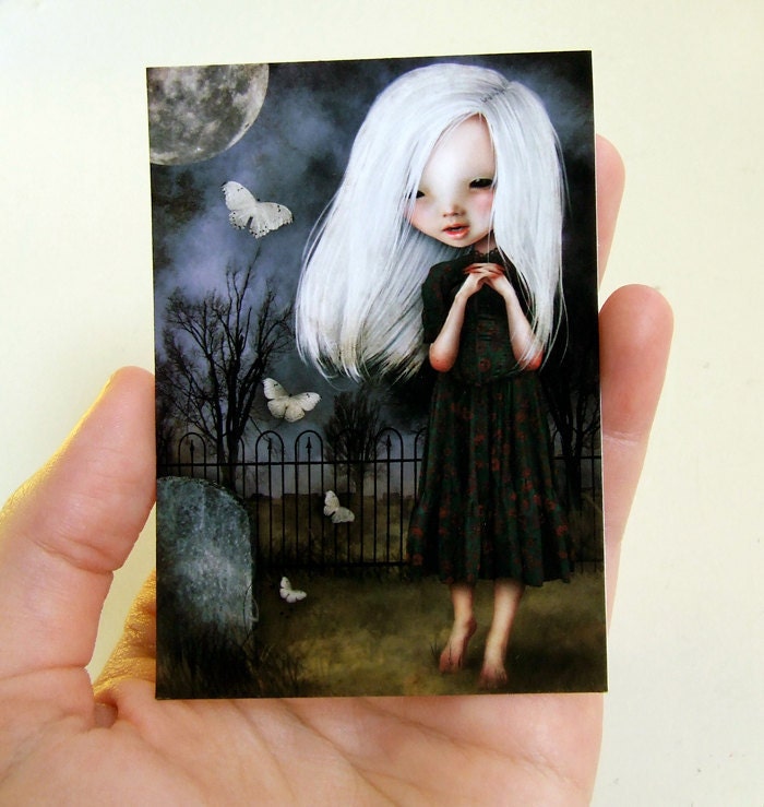 Aceo Atc Pelottava Artists Trading Card Mini By Solocosmo